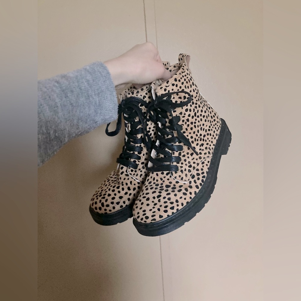 Leopard print booties